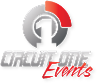 Circuit One Events Race Car Driving Logo
